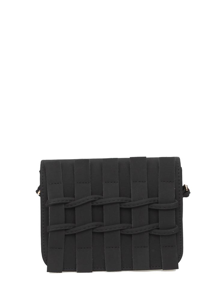 Romwe Criss Cross Detail Pu Crossbody Bag
