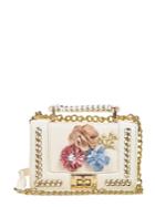Romwe Flower Embellished Chain Bag With Faux Pearl