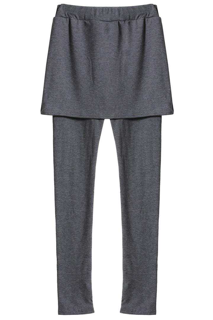 Romwe Elastic Bodycon Grey Skirt Legging