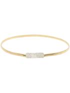 Romwe Rhinestone Encrusted Buckle Golden Metal Elastic Belt