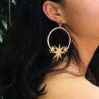 Romwe Star Decorated Hoop Drop Earrings 1pair