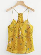 Romwe Ditsy Print Chiffon Cami Top