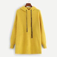 Romwe Longline Hoodie Sweater