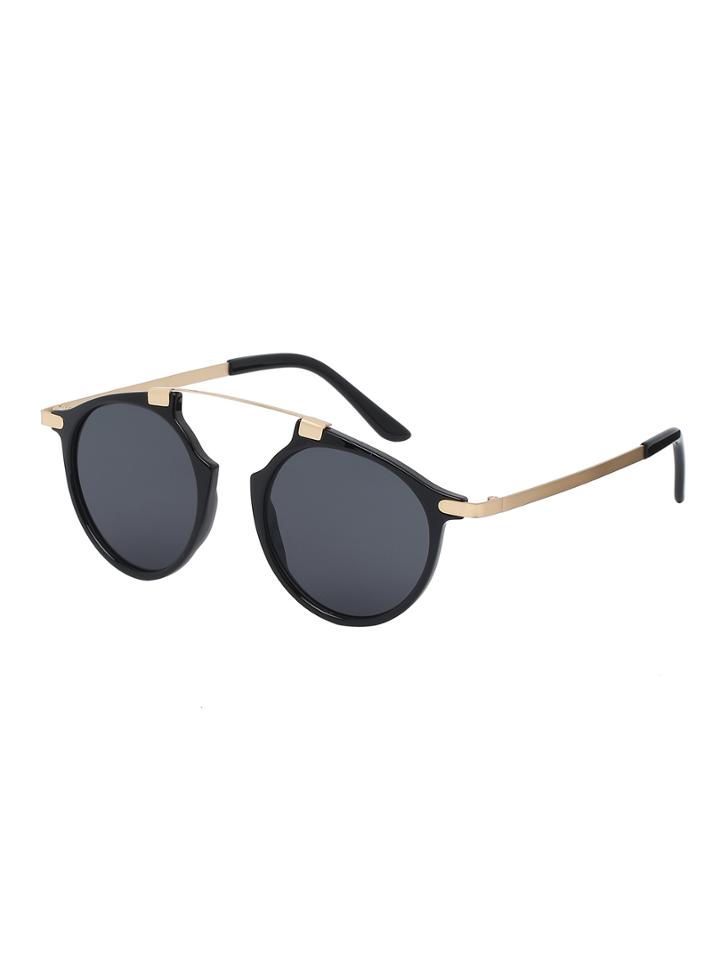 Romwe Black Frame Black Lenses Sunglasses