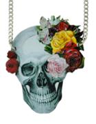 Romwe New Fashion Long Viviv Colorful Skull Necklace