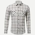 Romwe Men Pocket Detail Plaid Shirt