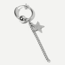 Romwe Men Star Detail Hoop Drop Earring 1pc