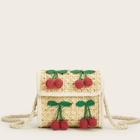 Romwe Cherry Decor Flap Crossbody Bag