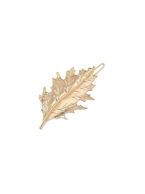 Romwe Carved Leaf Hair Clip