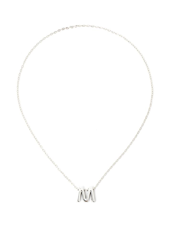 Romwe Silver 26-letters Pendant Necklace