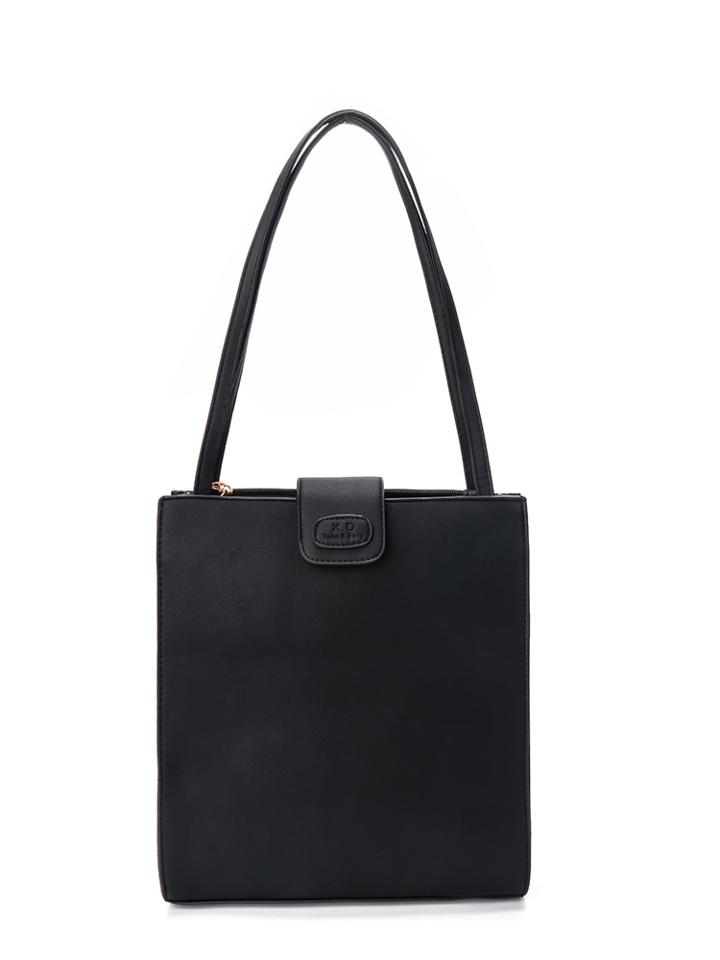 Romwe Minimalist Pu Tote Bag