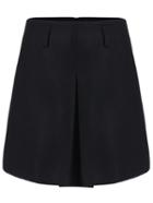 Romwe Zipper A-line Black Skirt