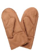 Romwe Camel Faux Shearling Gloves