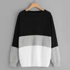 Romwe Plus Cut And Sew Sweater