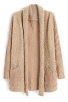 Romwe Buttonless Long Sleeves Loose Kintted Cardigan