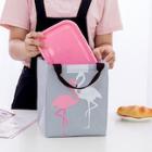 Romwe Flamingo Print Velcro Lunch Storage Bag