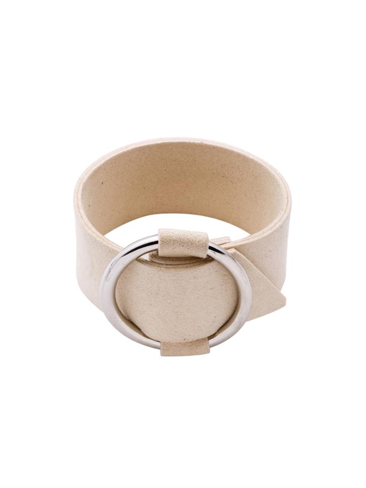 Romwe Ring Detail Buckle Bracelet