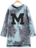 Romwe M Print Loose Sweatshirt