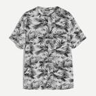 Romwe Guys Jungle Leaf Print T-shirt