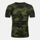 Romwe Men Camo Print T-shirt