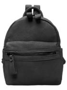 Romwe Black Zipper Pu Backpack