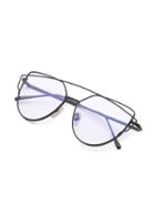 Romwe Top Bar Flat Lens Glasses