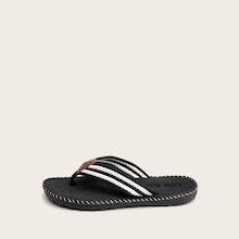 Romwe Guys Striped Flip Flops