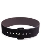 Romwe Black Velvet Covered Pin Buckle Belt