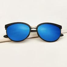 Romwe Guys Solid Frame Tinted Lens Sunglasses