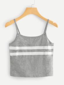 Romwe Stripe Side Cami Top