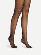 Romwe Star Pattern Sheer Mesh Pantyhose Stockings