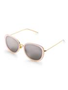 Romwe Contrast Frame Aviator Sunglasses