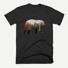 Romwe Guys Bear Print Tee