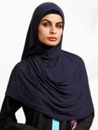 Romwe Navy Elegant Hijab Scarf