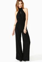 Romwe Halter Backless Loose Jumpsuit