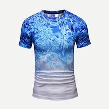 Romwe Guys Geo Print Tee