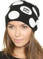 Romwe Polka Dot Knit Hat