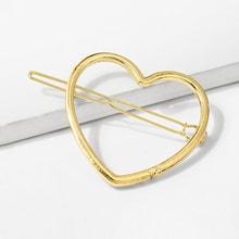Romwe Heart Metal Hair Clip