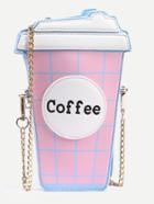 Romwe Pink Coffee Cup Shaped Chain Bag