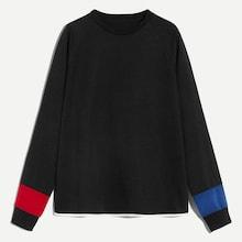 Romwe Men Colorblock Raglan Sleeve Sweatshirt