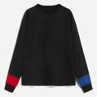 Romwe Men Colorblock Raglan Sleeve Sweatshirt