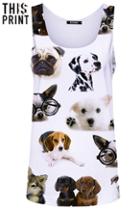 Romwe This Is Print Doggies Print Vest