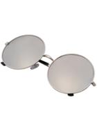 Romwe Sliver Mirrored Lenses Retro Round Sunglasses