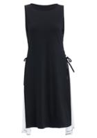 Romwe Sleeveless Color-block Side Lace Up Shift Dress