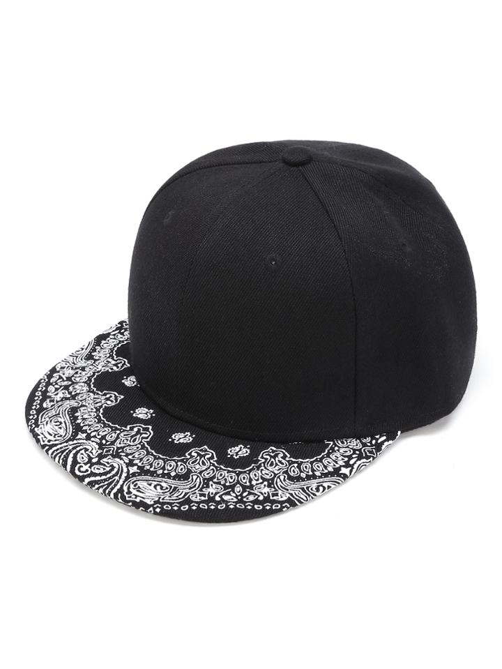 Romwe Contrast Graphic Print Baseball Cap