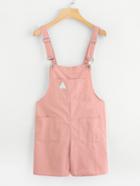 Romwe Patch Detail Pocket Jumpsuit