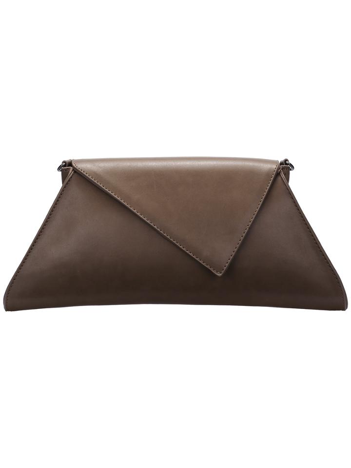 Romwe Camel Geometry Pu Clutches