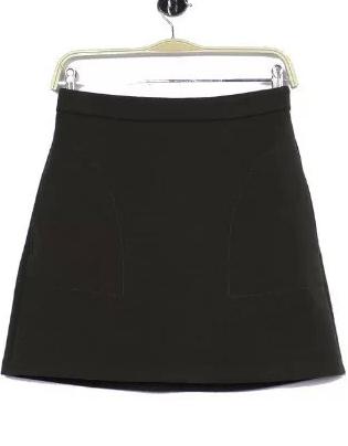 Romwe Black Zipper A-line Skirt