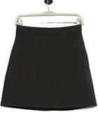 Romwe Black Zipper A-line Skirt