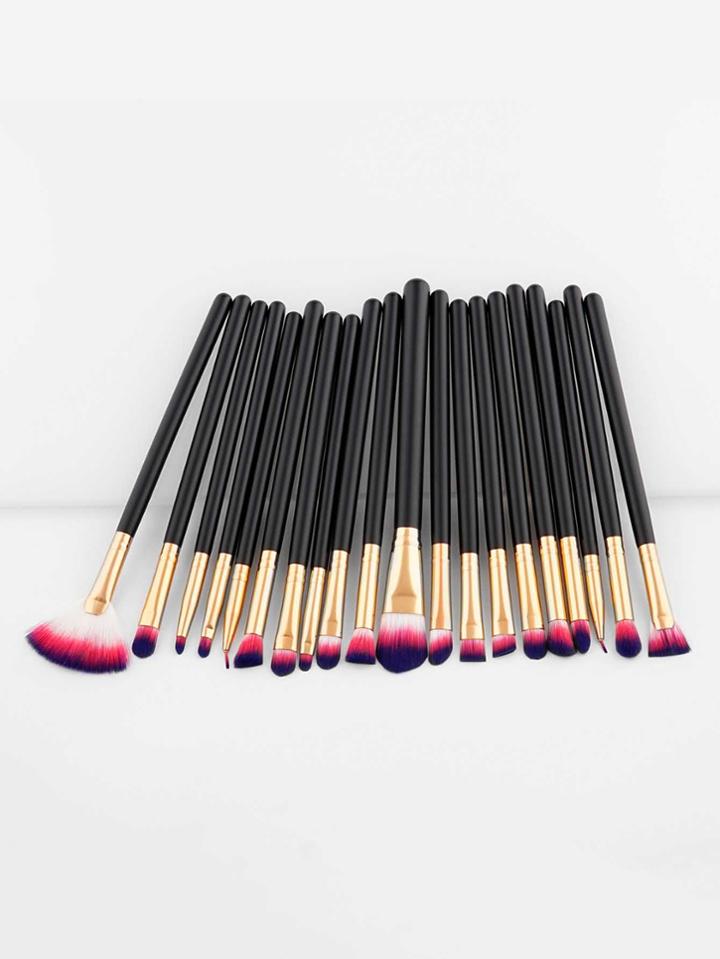 Romwe Color Block Bristle Makeup Brush 20pcs